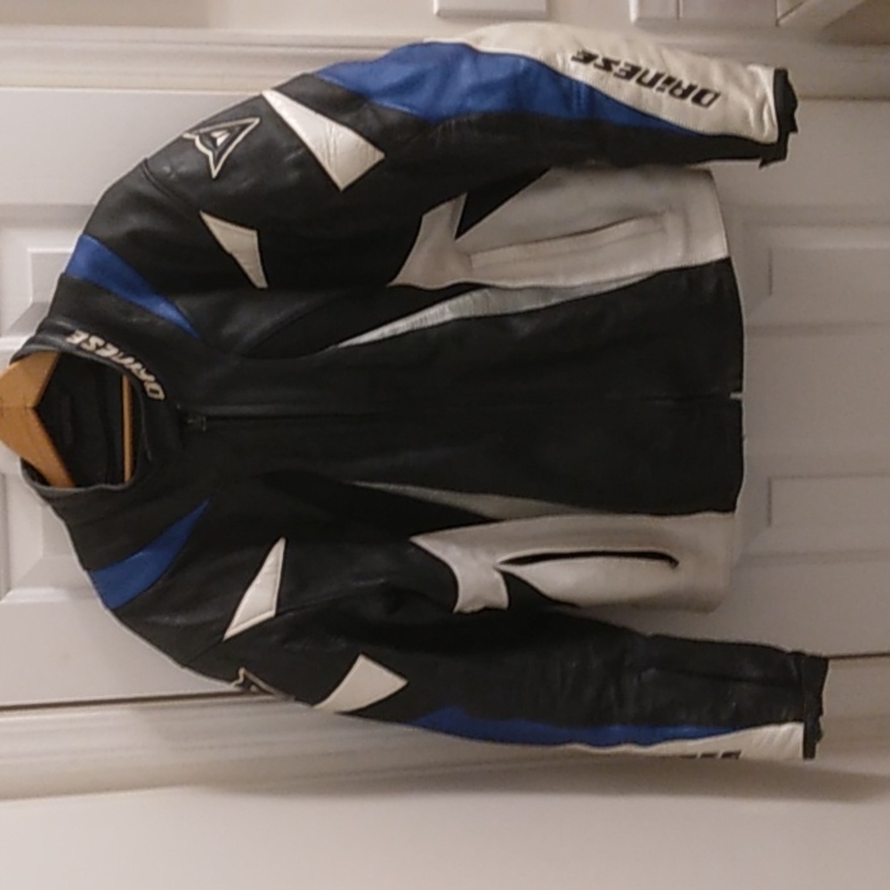 Leather moto jacket, Dainese